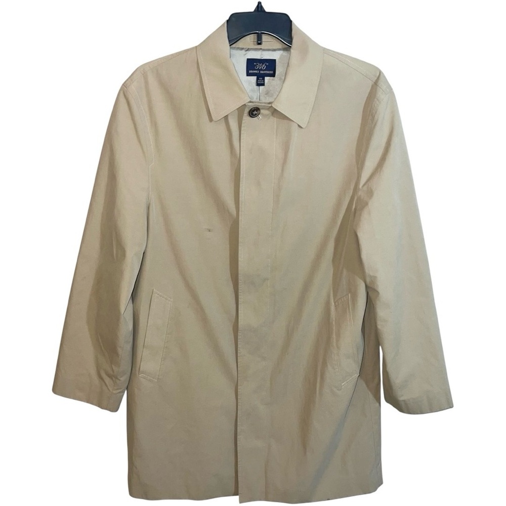 Brooks Brothers 346 Coat Men’s Size 46 Regular Tan Casual Trench